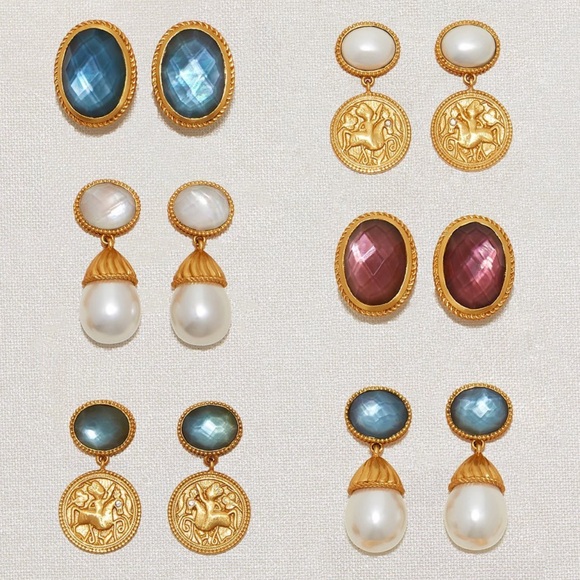 Julie Vos Verona Clip earrings - NWT! Gorgeous Bordeaux color! - Picture 11 of 11